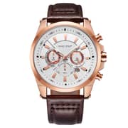 Maestro Men Fashion Watch - Brown White