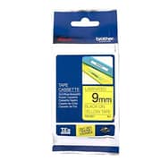 Brother Tze-621 9mm Black On Yellow Laminated Tape