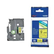 Brother Tze-621 9mm Black On Yellow Laminated Tape