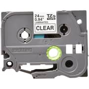 Brother Tze-151 24mm Black On Clear Laminated Tape