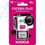 Kioxia Exceria Plus Micro SDHC UHS-I Memory Card 32GB Magenta LMPL1M032GG2