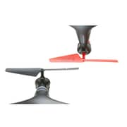 Kaiser Baas Replacement, Drone Spare Propeller Blades [Easy Install Rotor Blades] Perfect Fit and Good Quality Quad Pack [4 PCS Plastic Propellers [2x Black and 2x Red] For Alpha Drone 720p Quadcopter