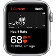 Apple Watch SE GPS 44mm Silver Aluminium Case Abyss Blue Sport Band - Regular