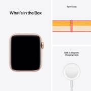 Apple Watch SE GPS+Cellular 40mm Gold Aluminium Case Maize/White Sport Loop - Middle East Version