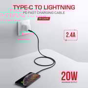 Trands USB Type-C To Lightnng Cable 1m Black