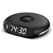 Mycandy Multifunctional Fast Wireless Charger with Digital Alarm Clock Black
