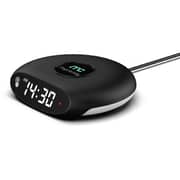 Mycandy Multifunctional Fast Wireless Charger with Digital Alarm Clock Black