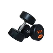 Harley Fitness 12.50kg Premium Rubber Coated Round Dumbbells - Pair