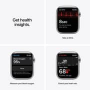 Apple Watch Series 7 GPS + Cellular, 41mm Silver Stainless Steel Case with Starlight Sport Band - Middle East Version