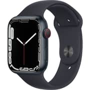Apple Watch Series 7 GPS + Cellular, 45mm Midnight Aluminium Case with Midnight Sport Band - Middle East Version