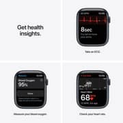 Apple Watch Series 7 GPS + Cellular, 45mm Midnight Aluminium Case with Midnight Sport Band - Middle East Version