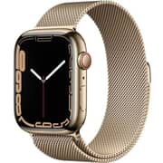 Apple Watch Series 7 GPS + Cellular, 45mm Gold Stainless Steel Case with Gold Milanese Loop