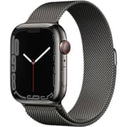 Apple Watch Series 7 GPS + Cellular, 45mm Graphite Stainless Steel Case with Graphite Milanese Loop