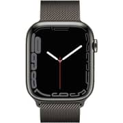 Apple Watch Series 7 GPS + Cellular, 45mm Graphite Stainless Steel Case with Graphite Milanese Loop