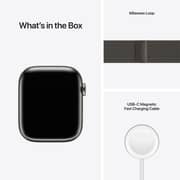 Apple Watch Series 7 GPS + Cellular, 45mm Graphite Stainless Steel Case with Graphite Milanese Loop