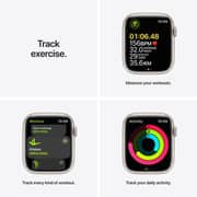 Apple Watch Series 7 GPS, 45mm Starlight Aluminium Case with Starlight Sport Band – Middle East Version