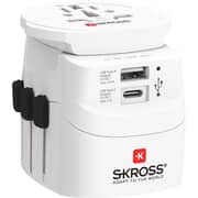 Skross 1302472 World Travel Adapter with Dual USB Port