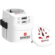 Skross 1302472 World Travel Adapter with Dual USB Port