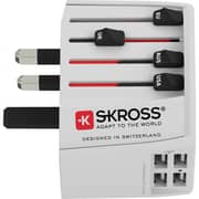 Skross 1302961 World Travel Adaptor W/4 USB Port White