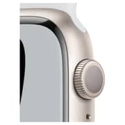 Apple Watch Nike Series 7 GPS, 41mm Starlight Aluminium Case with Pure Platinum/Black Nike Sport Band