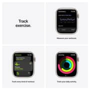 Apple Watch Nike Series 7 GPS, 41mm Starlight Aluminium Case with Pure Platinum/Black Nike Sport Band