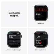 Apple Watch Nike Series 7 GPS، 45mm Midnight Aluminium Case with Anthracite / Black Nike Sport Band - عادي