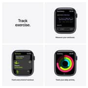 Apple Watch Nike Series 7 GPS، 41mm Midnight Aluminium Case with Anthracite / Black Nike Sport Band - عادي