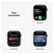 Apple Watch Nike Series 7 GPS، 41mm Midnight Aluminium Case with Anthracite / Black Nike Sport Band - عادي