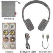 Buddyphones Play+ BP-PLAYP-GREY On Ear Wireless Headset Grey Matter