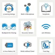 Buddyphones Play+ BP-PLAYP-GREY On Ear Wireless Headset Grey Matter