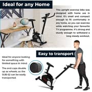Sparnod Fitness Sub-52 Upright Bike For Home Gym Lcd Display, Height Adjustable Seat, Compact Design - Perfect Cardio Exercise Cycle Machine For Small Spaces