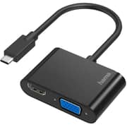 Hama 2-in-1 USB Type-C Monitor Adapter Black