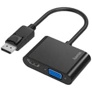 Hama 2-in-1 Display Port Adapter Black