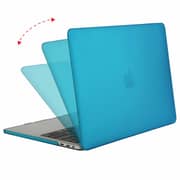 Rdn Compatible For New Macbook Pro 13 Inch Case 2019 2018 2017 2016 Release With/without Touch Bar Model A2159 A1989 A1706 A1708 Frosted Hard Shell Silicone Keyboard Cover (sky Blue)