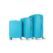 Para John Pjtr3149 Bricks 3 Pcs Trolley Luggage Set, Black