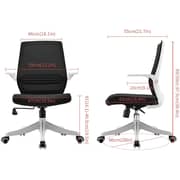 Mahmayi Ergonomic Office Chair, Swivel Desk Chair Height Adjustable Mesh Back Computer Chair With Lumbar Support, 90 Flip-up Armrest (black)