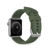 AhaStyle Stylish iWatch Band Breathable Silicone Wrist Strap Replacement Compatible with Apple Watch Series SE/6/5/4/3/2/1, iWatch 38mm 40mm 42mm 44mm(Pine Green, 42mm/ 44mm),