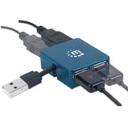 Manhattan 4 Ports Hi Speed Micro USB Hub Blue