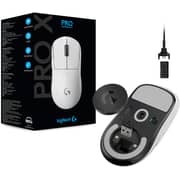 Logitech G Pro X Superlight Hero 25k Sensor Wireless Gaming Mouse, Ultra-lightweight, - White