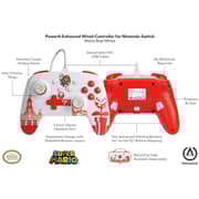 Nintendo Switch Super Mario Wired Controller Red/White