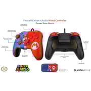 Nintendo Switch Super Mario Faceoff Deluxe Audio Wired Controller Red/Blue