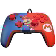 Nintendo Switch Super Mario Faceoff Deluxe Audio Wired Controller Red/Blue
