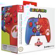 Nintendo Switch Super Mario Faceoff Deluxe Audio Wired Controller Red/Blue