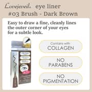 Lovejeveil Japanese Collagen Liquid Eyeliner Brush Dark Brown