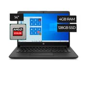 HP (2020) Laptop - 3rd Gen / AMD Athlon Silver-3050U / 14inch HD / 128GB SSD / 4GB RAM / Windows 10 / English Keyboard / Black - [14-DK1013DX]