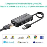 Ugreen USB 2.0 Network Adapter 28cm Black