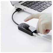 يوجرين USB محول صوت ستيريو خارجي 15 سم أسود