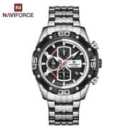 Naviforce 8018S Stainless Steel Men's Wristwatch - Black