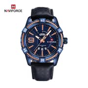Naviforce 9117l Men's Leather Belt Wristwatch - Navy