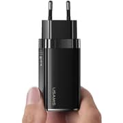 Usams 3 Port Wall Charger Black